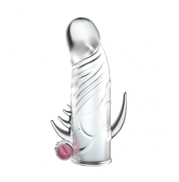 BAILE - Powerful Vibrating Crystal Penis Sleeve (L:13cm - D:3.6cm)